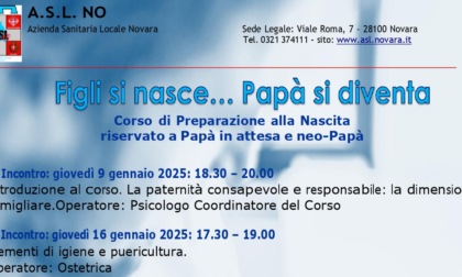 All'Asl No il corso  riservato ai papà in attesa e neo-papà