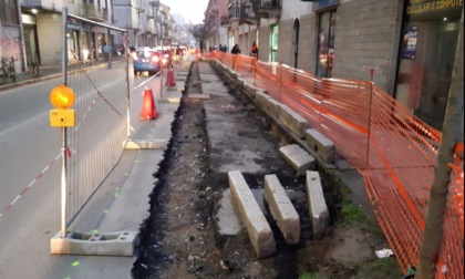 Pista ciclabile in corso Trieste: cantiere in dirittura d'arrivo