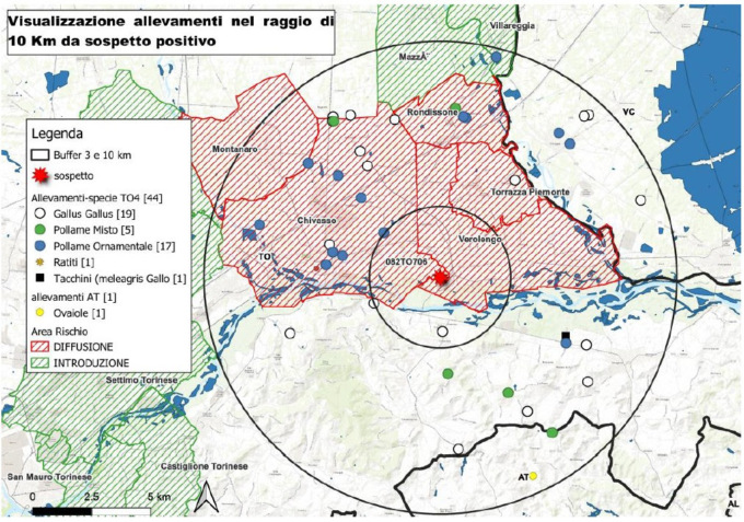 Influenza aviaria: massima allerta per un riscontro in Piemonte