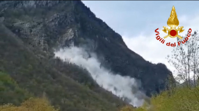 Frana in zona torrente Diveria a Varzo