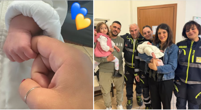 Biandrate, nascita speciale: CV Soccorso vicino a mamma Francesca e alla sua Nicole