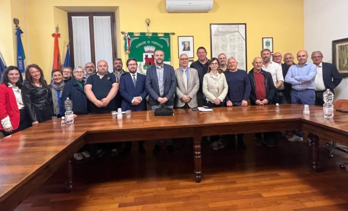 Tappa a Tornaco per il tour del presidente Binatti: sindaci uniti per il territorio