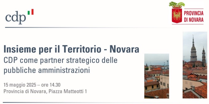 “Insieme per il territorio – Novara”: l’incontro il 15 maggio