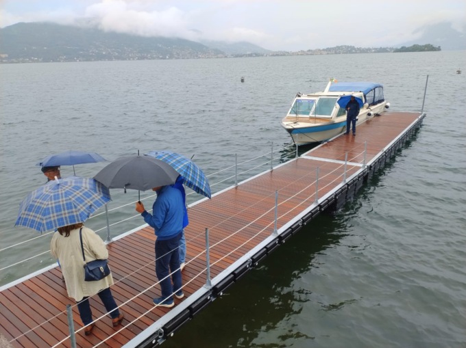 Inaugurato il nuovo pontile di attracco sul lungolago di Baveno