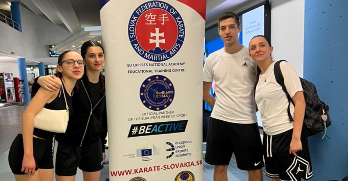 Quattro atleti della San Sui Kan Novara a Bratislava per un evento europeo di Karate