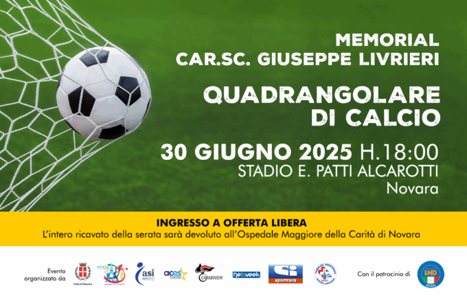 Memorial “Carabiniere scelto Giuseppe Livrieri”: in campo Netweek, autorità locali, SportItalia e interforze