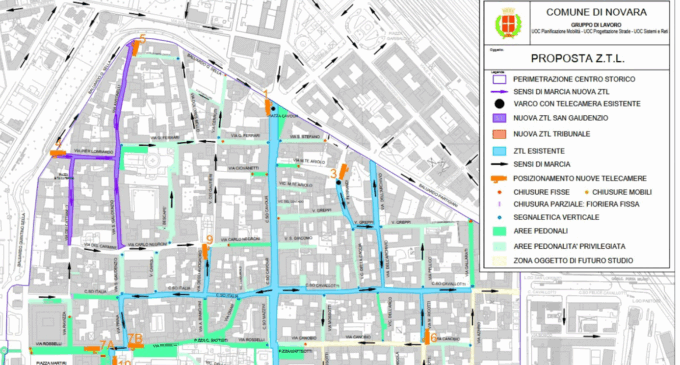 Ztl più ampia e piazza Martiri pedonale: così Novara cambierà volto