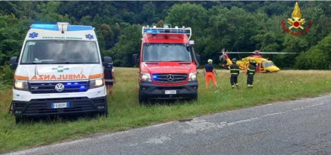 Cade in un canale in disuso a S. Bernardino Verbano: salvata dai Vigili del fuoco