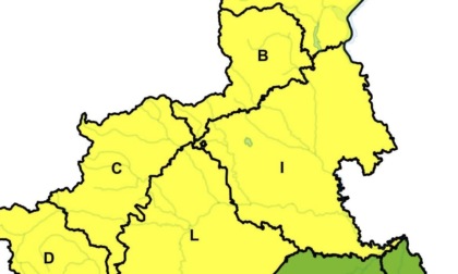 Allerta gialla per rischio idrogeologico dal pomeriggio di oggi