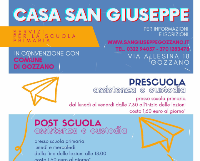 Gozzano presenta i nuovi servizi scolastici alla Casa San Giuseppe