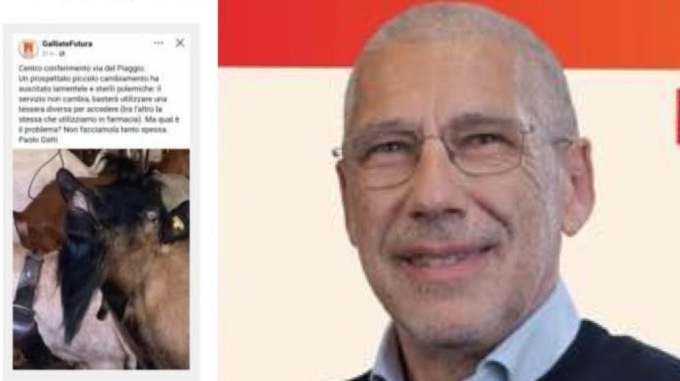 Galliate, bufera politica per il “post del caprone”
