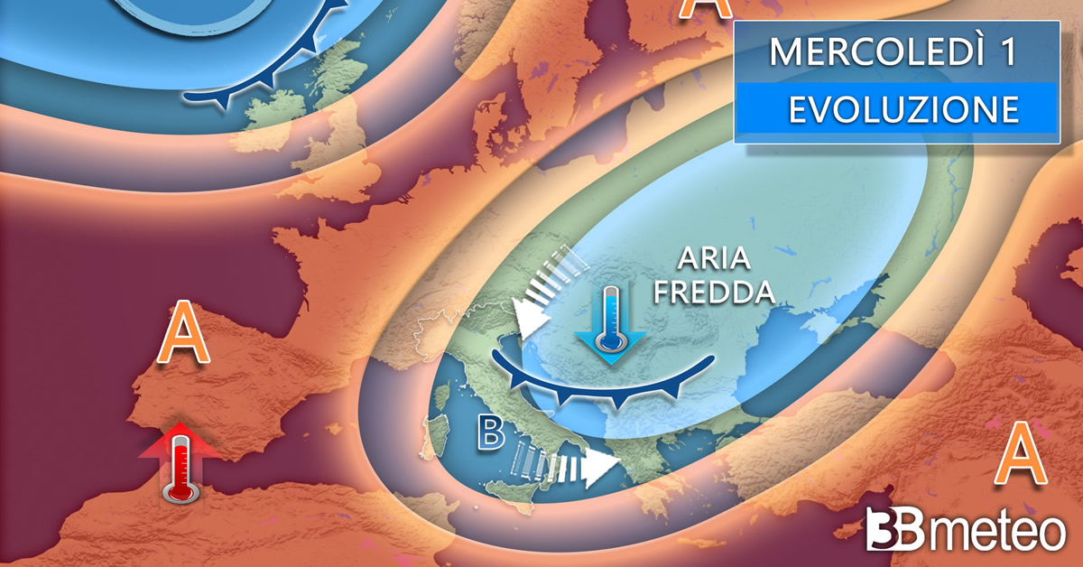 Previsioni meteo: freddo fuori stagione in arrivo, neve in montagna