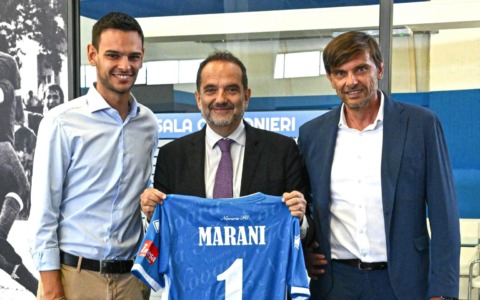 Il presidente della Lega Pro Matteo Marani in visita al Novara FC