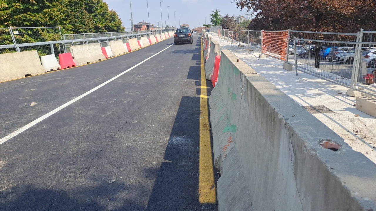 Novara, riaperto il cavalcavia di Porta Milano