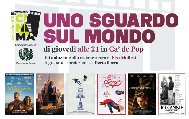 Riprende il cineforum alla Cà de Pop: ecco il programma della rassegna aronese