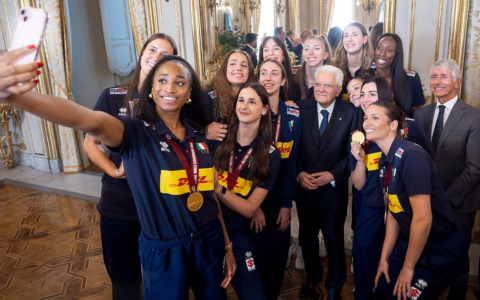 Orgoglio Igor: Carlotta Cambi al Quirinale con l’Italia del volley campione del mondo