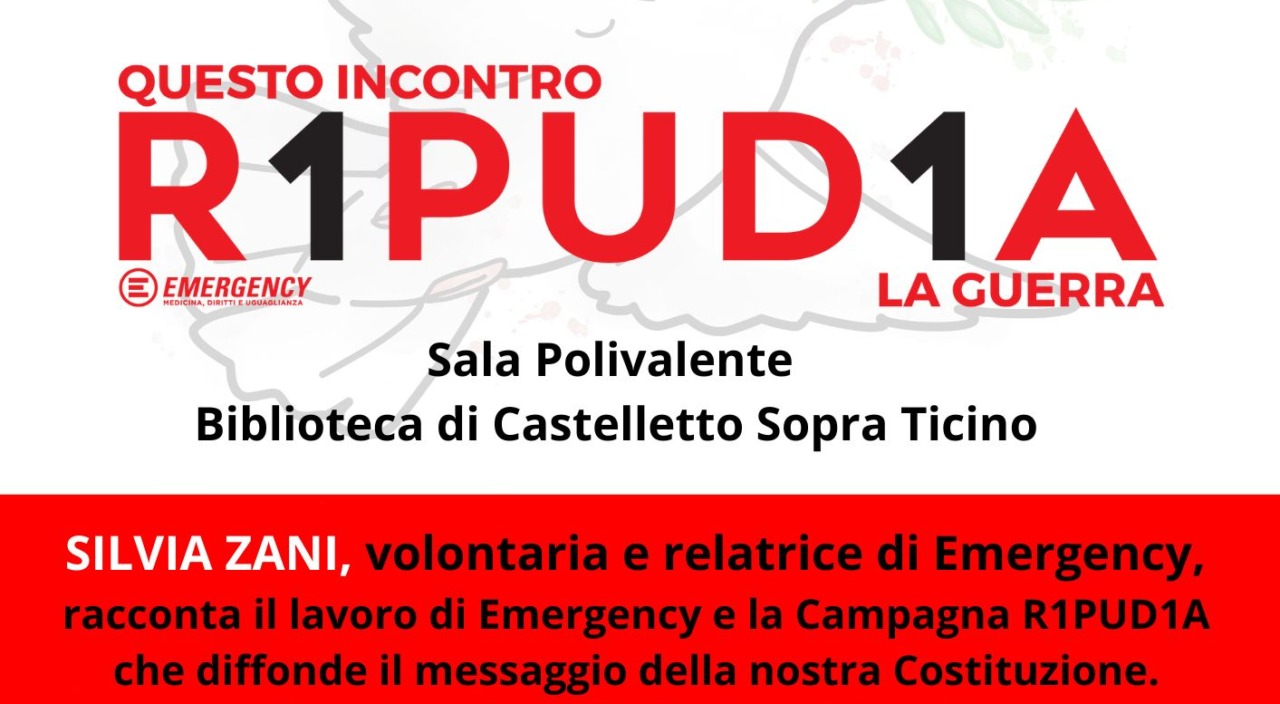 Silvia Zani di Emergency ospite in biblioteca a Castelletto