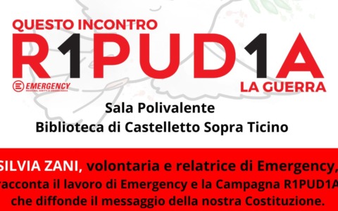 Silvia Zani di Emergency ospite in biblioteca a Castelletto