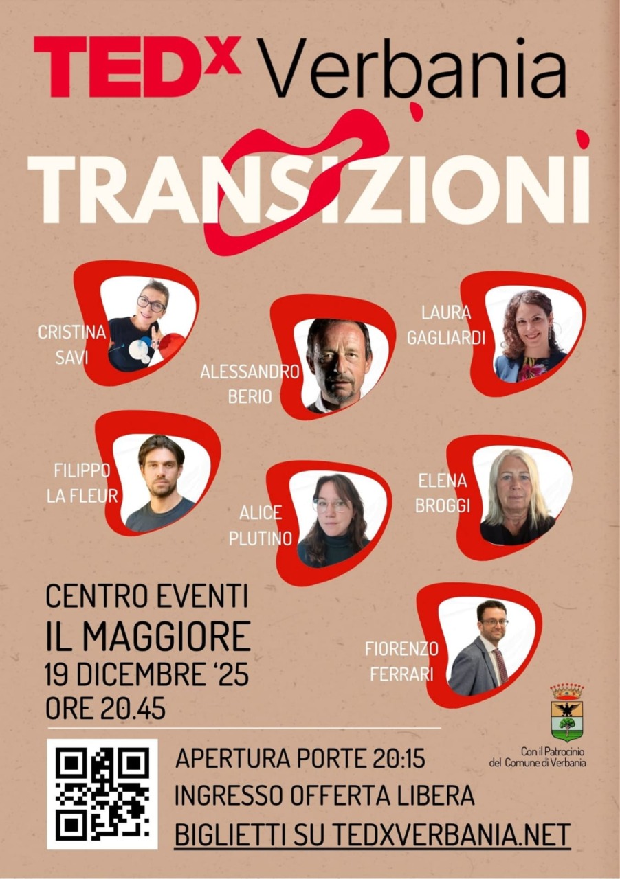 TEDx Verbania 2025: cambio di data e location, si terrà al Maggiore di Verbania