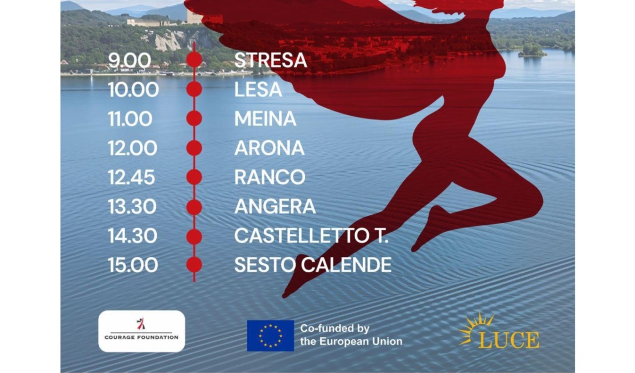 Staffetta Wings: 8 tappe in barca sul Lago Maggiore per dire no alla violenza contro le donne