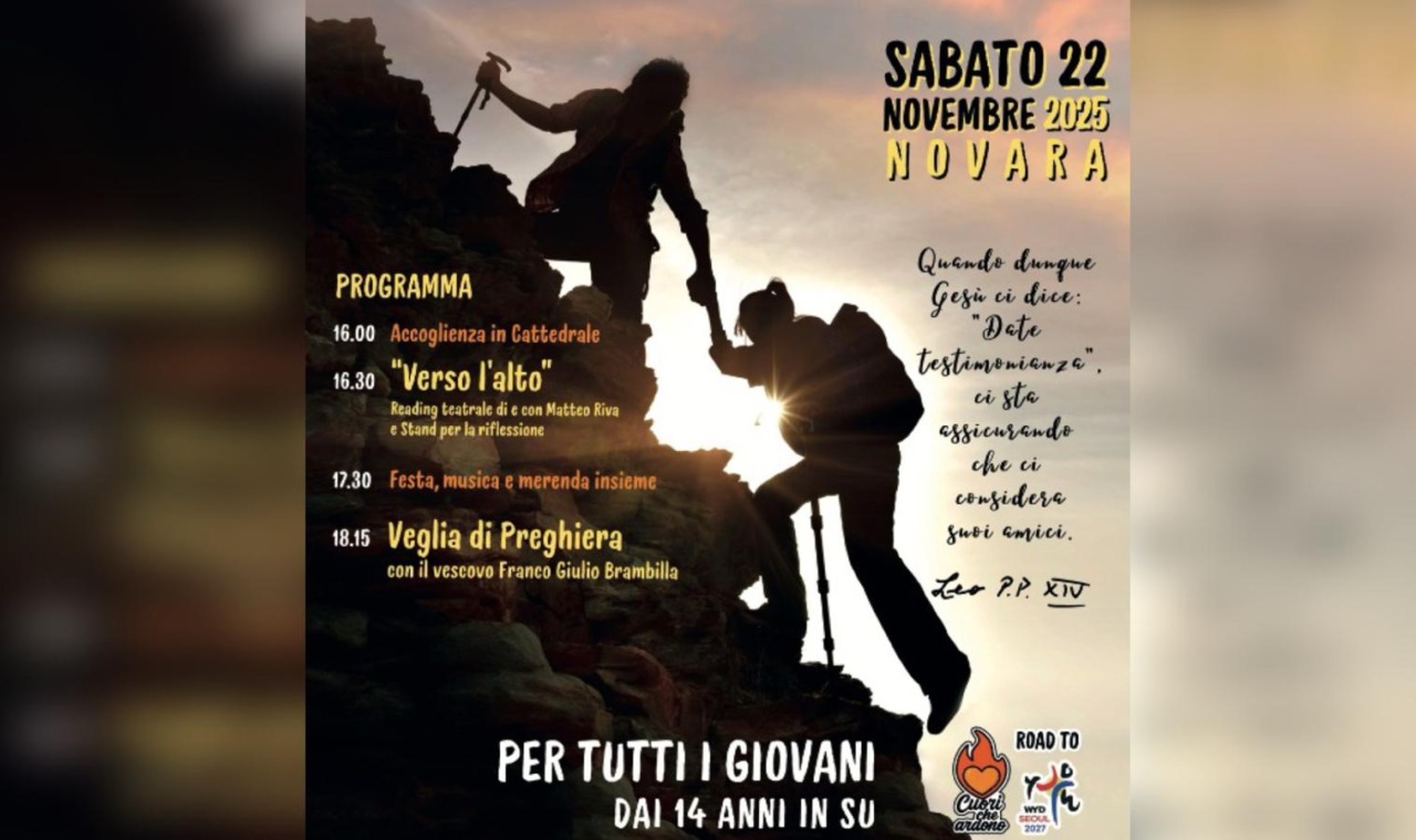 A Novara sabato 22 novembre la Giornata mondiale della Gioventù per i ragazzi della Diocesi