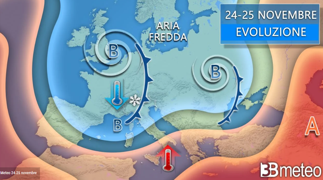 L’inverno gioca d’anticipo: in arrivo maltempo, freddo e anche la neve