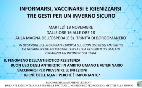 18 novembre: Giornata Europea per l’Uso Consapevole degli Antibiotici con Asl No
