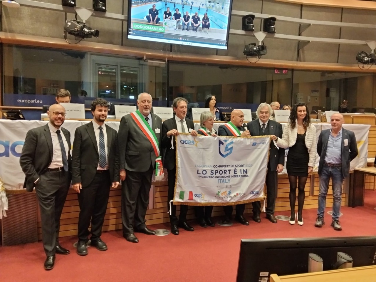 Borgomanero a Bruxelles al gala delle Comunità europee dello sport