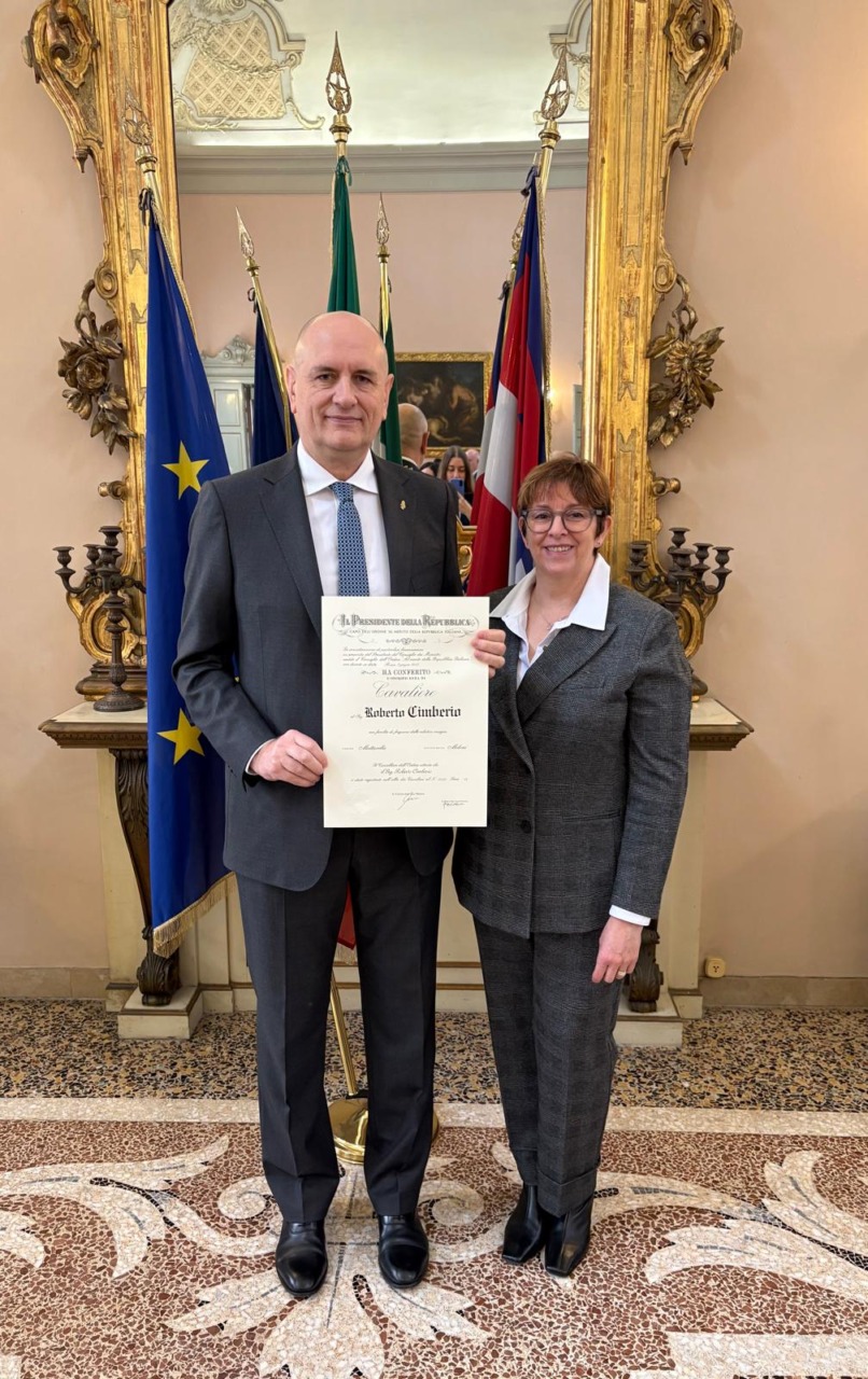 Roberto Cimberio insignito del titolo di Cavaliere della Repubblica