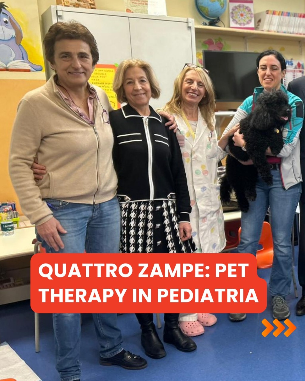 Quattro zampe in pediatria all’Aou Maggiore di Novara
