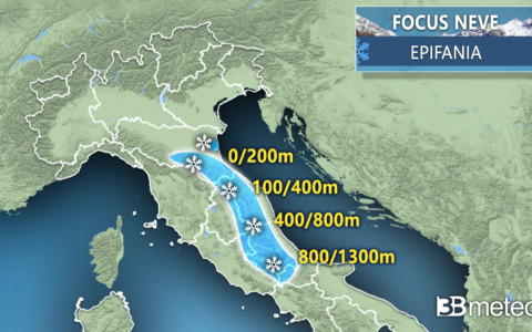 3bmeteo.com: “La Befana porta freddo, piogge e nevicate a tratti anche in pianura su parte dell’Italia”