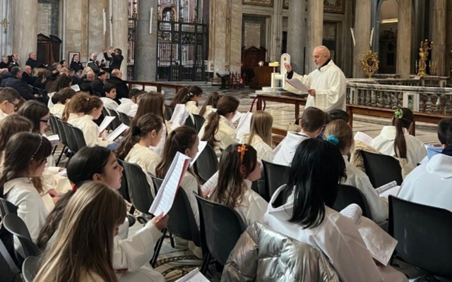 Il coro dell’istituto Immacolata ha cantato per il Papa
