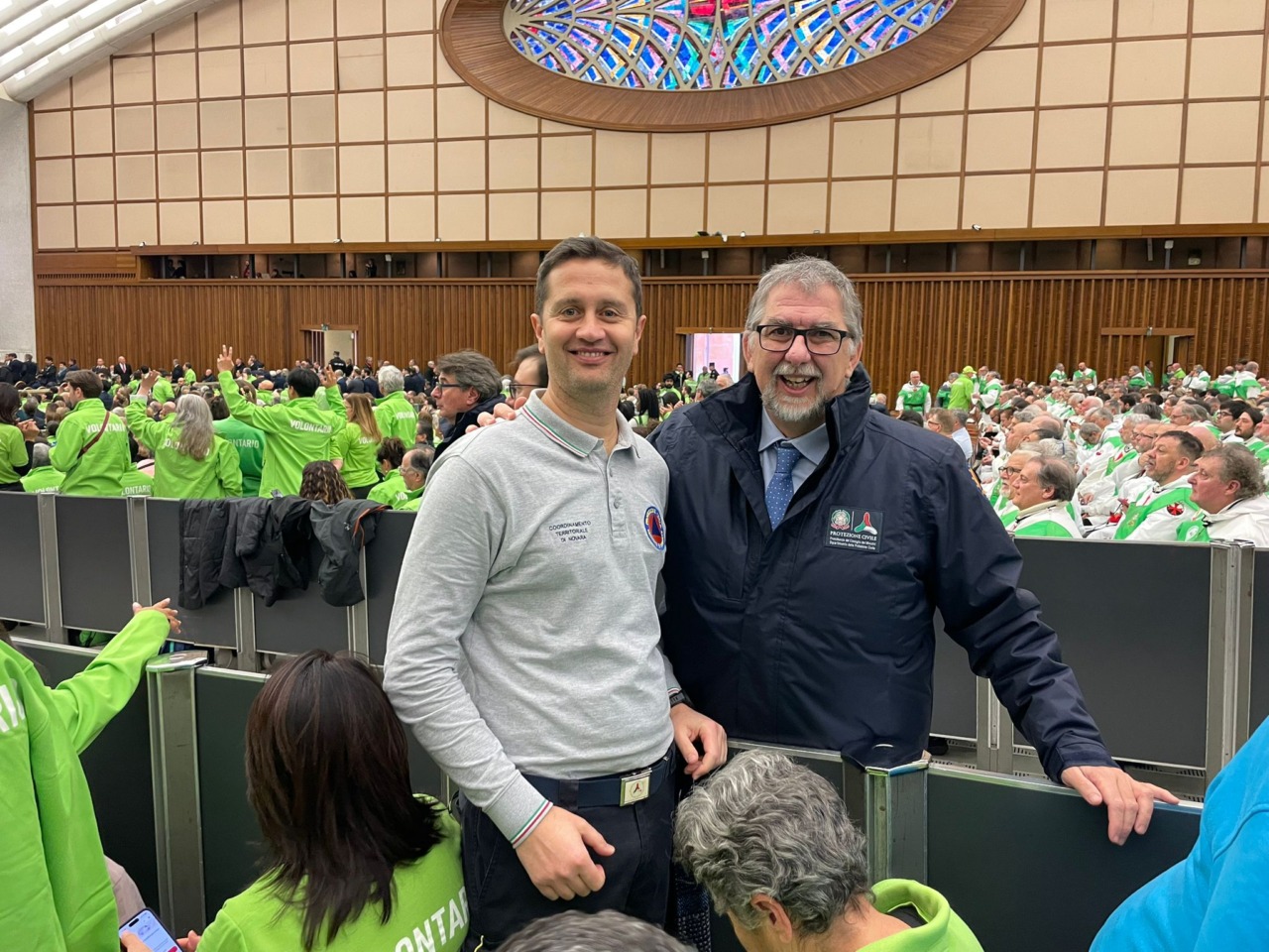 Protezione civile, anche Novara all’udienza con il Papa: Roberto Barbone in Vaticano con i volontari piemontesi