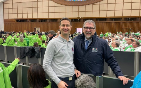 Protezione civile, anche Novara all’udienza con il Papa: Roberto Barbone in Vaticano con i volontari piemontesi