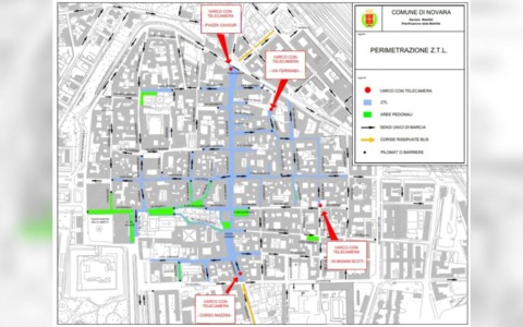 Ztl, dal 1° febbraio nuove regole in centro a Novara