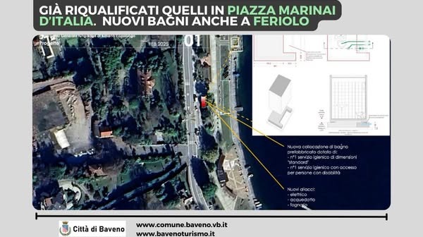 Nuovi bagni pubblici sul lungolago di Baveno