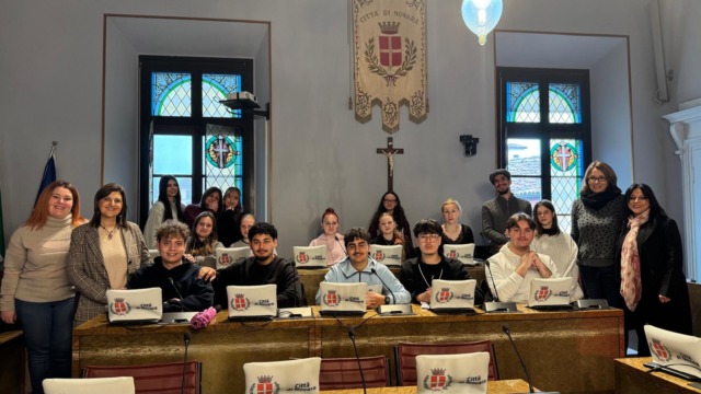 Scambio culturale Novara–Germania, studenti accolti a Palazzo Cabrino