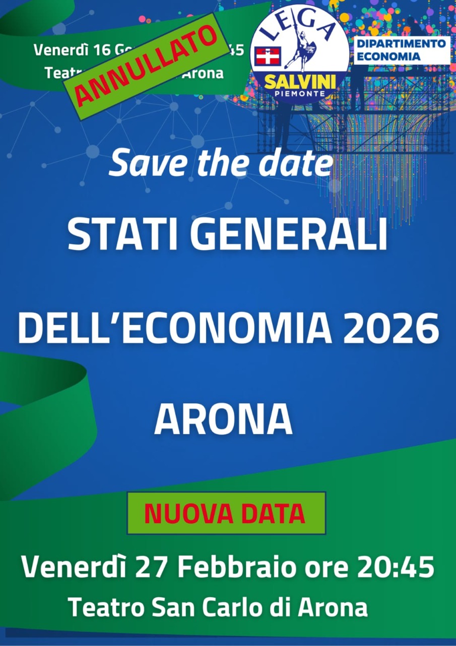 Stati Generali dell’economia 2026 ad Arona