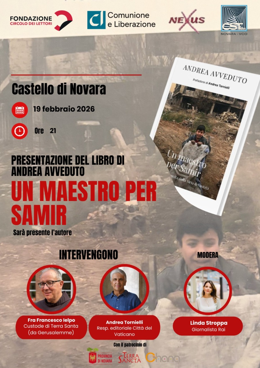 Al Castello di Novara la presentazione del libro “Un maestro per Samir” di Andrea Avveduto