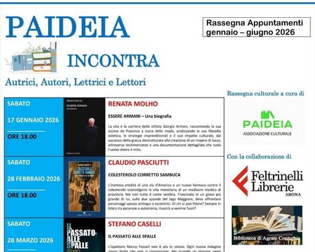 Un fitto calendario di appuntamenti culturali con l’associazione Paideia