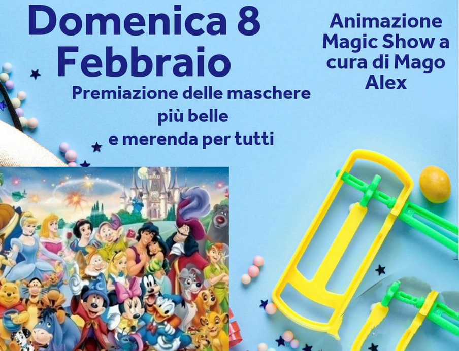 Festa di Carnevale a tema Disney domani a Oleggio Castello