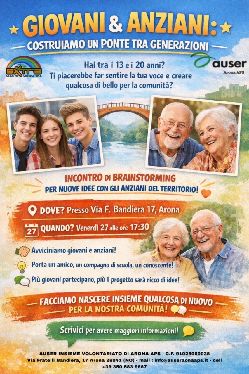 Giovani e anziani insieme con Auser Arona Aps