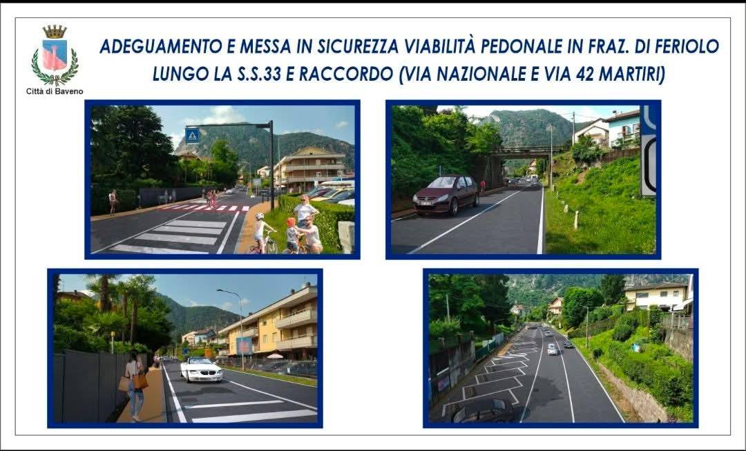 Messa in sicurezza della viabilità pedonale a Feriolo