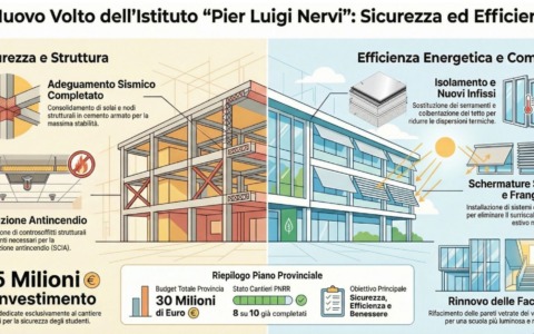 Scuole superiori, investimenti PNRR: verso la conclusione il cantiere al “Nervi” di Novara