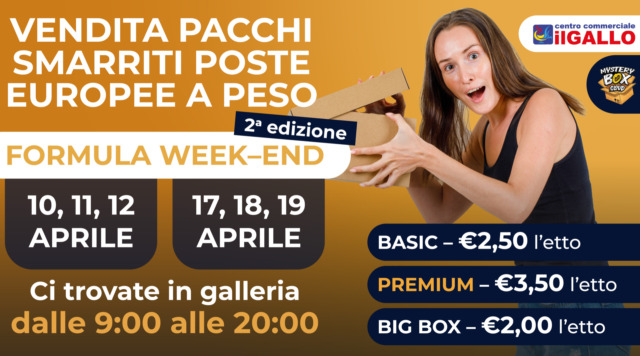 Al Centro Commerciale Il Gallo torna il mistero: seconda edizione dei pacchi mai reclamati