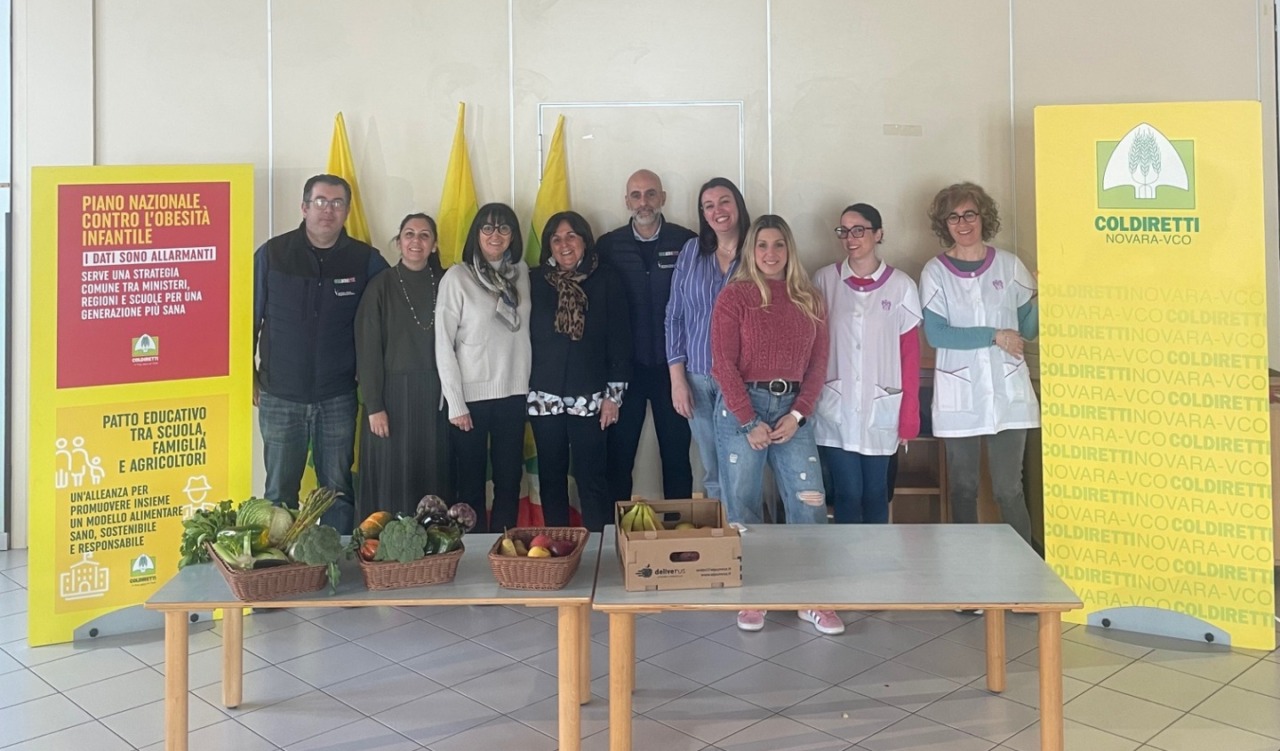 Coldiretti Novara-Vco all’istituto dell’infanzia Rosmini di Borgomanero per l’educazione alimentare