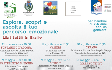 Nati per Leggere Ovest Ticino presenta “Libri Tattili in Braille”: eventi in biblioteca e incontri di formazione
