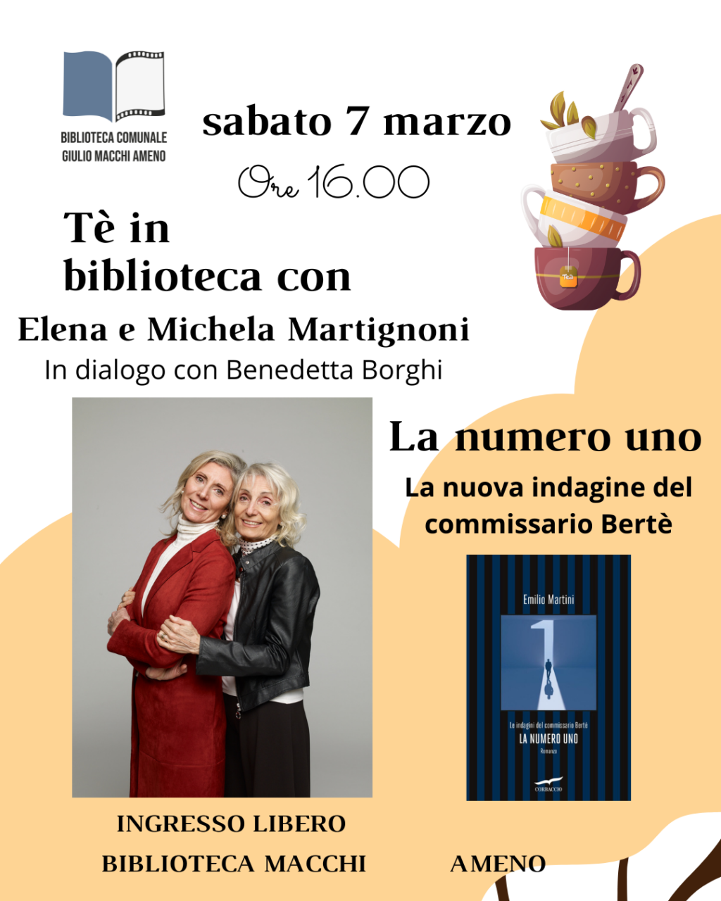 Elena e Michela Martignoni presentano il loro nuovo giallo ad Ameno