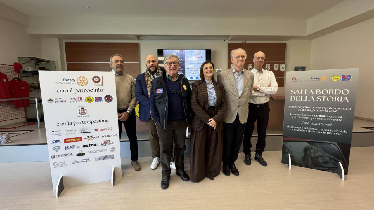 Novara, un giro sulle auto d’epoca a sostegno del progetto “Denti Sani a Scuola”