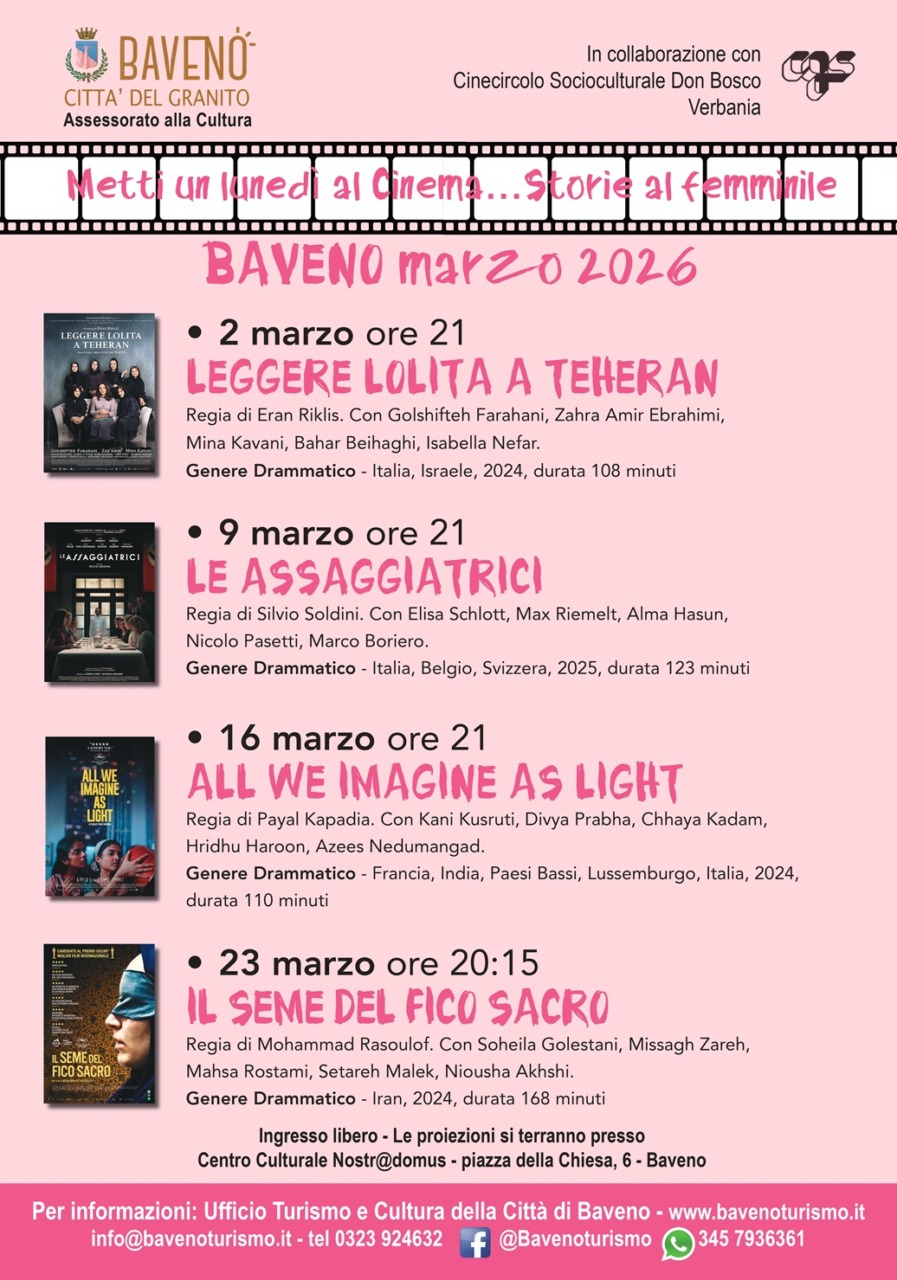 Fino al 23 marzo 2026 torna la rassegna “Metti un lunedì al cinema… a Baveno”